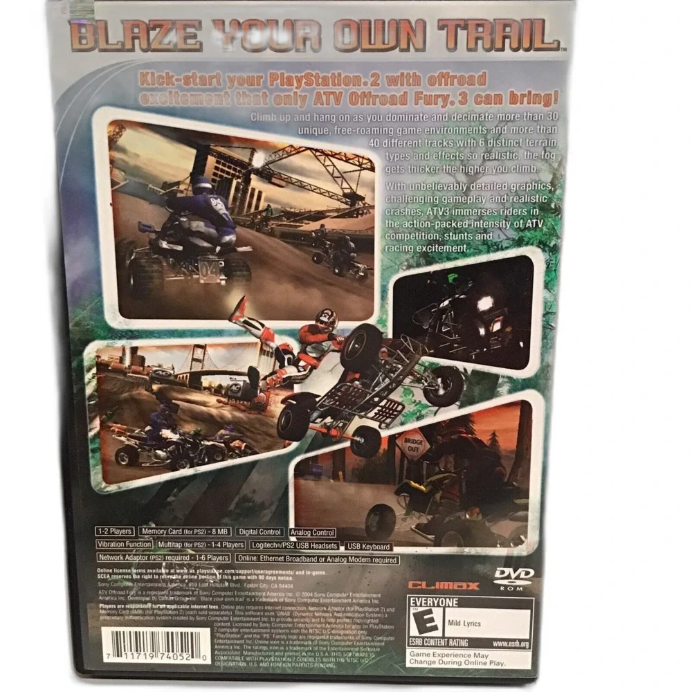 ATV Offroad Fury 3 Sony PS2 PlayStation 2 Racing Game 2004 Complete w/ Manual